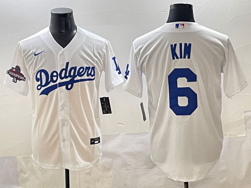 Men 2025 Los Angeles Dodgers #6 H.S.Kim White Game Nike MLB Jersey style 19